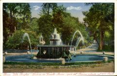 CPA Roma Villa Borghese Fontana dei Cavalli Marini