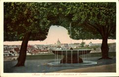 CPA Roma Panorama Dall Academia de Francia