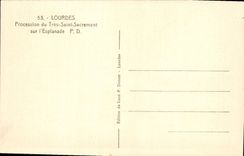 VINTAGE POSTCARD Heavy Procession of the Very Blessed Sacrament on the esplanade