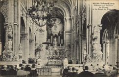 VINTAGE POSTCARD St Anne d' Interior Auray of the basilica chorus and furnace bridges of the transept Organ