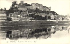 VINTAGE POSTCARD Chinon the Castle and Vienna