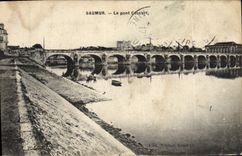 VINTAGE POSTCARD Saumur the Cessart Bridge