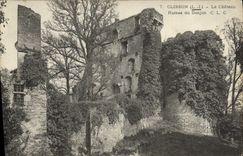 VINTAGE POSTCARD Clisson the Castle Ruins of the Keep