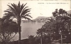 VINTAGE POSTCARD Menton the Port and the Old city
