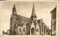 VINTAGE POSTCARD Guerande Collegial the Aubin Saint Dimensions southernmost