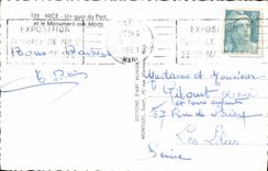 MODERN CARD Nice a quay of the Port and the War memorial the Boat