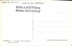 VINTAGE POSTCARD Venezia S Giorgio paved Loggia del Palazzo Ducale