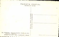 CPA Cordoba Mezquita Catedral Capilla de San Fernando Mudefar