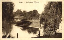 VINTAGE POSTCARD Liege the Public garden of Avroy
