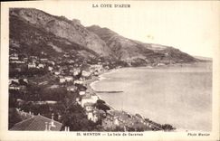 VINTAGE POSTCARD Menton the Bay of Garavan