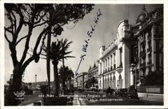 CPA Nice Promenade Des Anglais Et Palais De La Mediterranee