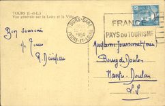 CPA Tours Vue Generale Sur La Loire Et La Ville