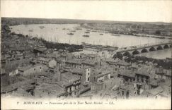 CPA Bordeaux Panorama pris de la Tour Saint Michel 