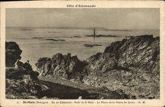 VINTAGE POSTCARD St Malo of Cezembre Splits of Malo Saint the headlight of the stone of the garden