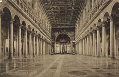 POSTAL Roma de la VENDIMIA el inerno más allá de la basílica di S Pablo