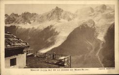 VINTAGE POSTCARD Merlet and the Chain of Mont Blanc