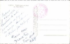 MODERN CARD Teleferic with the country of Mont Blanc