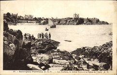 CPA Saint Quay Portrieux Les rochers La greve noire et la pointe de l'Isnin 