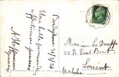 El hotel del dall del panorama de Bordighera de la POSTAL de la VENDIMIA baló Vista