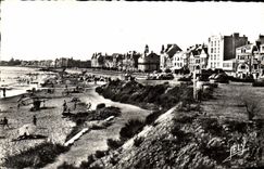 POSTAL MODERNA Sables d'Olonne la playa y el terraplén vistos de la cornisa