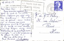 POSTAL MODERNA Sables d'Olonne la playa y el terraplén vistos de la cornisa