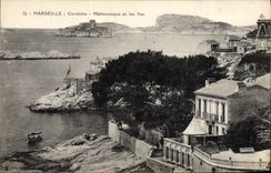 CPA Marseille Corniche Malmosque et les lles 