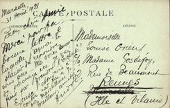 Cornisa Malmosque y él de Marsella de la POSTAL de la VENDIMIA