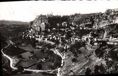 MODERN CARD Rocamadour View Loop of the road of Cahors
