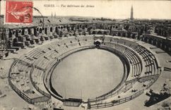 CPA Nimes Vue Interieure des Arenes 
