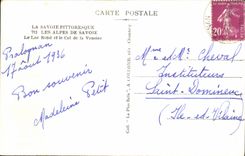 MODERN CARD the Alps of Savoy the Round Lake and the Collar of Vanoise