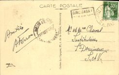 VINTAGE POSTCARD Balloon Of Alsace Seen on the Bonaparte country cottage and the large Hotel