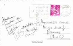 MODERN CARD Houlgate the beach rocks black View regattas