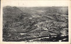 POSTAL de la VENDIMIA pesada la ciudad vista del pico de Jer