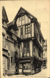 VINTAGE POSTCARD Rouen Old woman House the XV century old Street Romain Saint