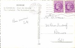 POSTAL MODERNA Ruán la corte de la catedral de los libreros