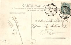 VINTAGE POSTCARD Notre Dame de Pepine close Trawl-nets on the Marne