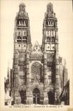 VINTAGE POSTCARD Tours Cathedral St Gatien