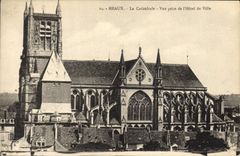 VINTAGE POSTCARD Meaux the Cathedral Seen from of the Town hall