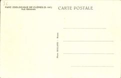 VINTAGE POSTCARD Zoological gardens of Cleres View Zoo Ostrich Ostriches