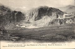 Alrededores de la POSTAL de la VENDIMIA de Grenoble ambos Chalefs de Pra masivo de Belledonne