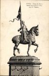 VINTAGE POSTCARD Paris Places of Rivoli Statue of Jeanne d' Arc by Fremiet