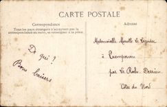 VINTAGE POSTCARD April In Brittany Child Poisson Folklore