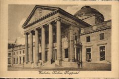 VINTAGE POSTCARD Wiesbaden Kurhaus Hauptportal