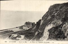VINTAGE POSTCARD Cape Le Havre of Heve the Cliff and Hotel trade Norman