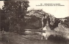 POSTAL Besanzón les Bains Doubs de la VENDIMIA y rocas de la ciudadela