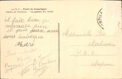 Taladro de la POSTAL de la VENDIMIA del claro de Compiegne de la opinión Militaria del armisticio