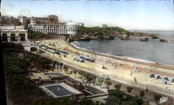 CPA Biarritz La Grande Plage Vers le Casino Bellevue