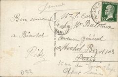 VINTAGE POSTCARD Arcachon Dimensions of Argant Contrejour Bateau