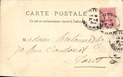 VINTAGE POSTCARD Brive the Strapping woman Church Sernin Saint