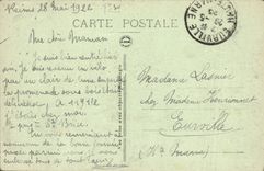 Mayoralty del ayuntamiento de Reims de la POSTAL de la VENDIMIA